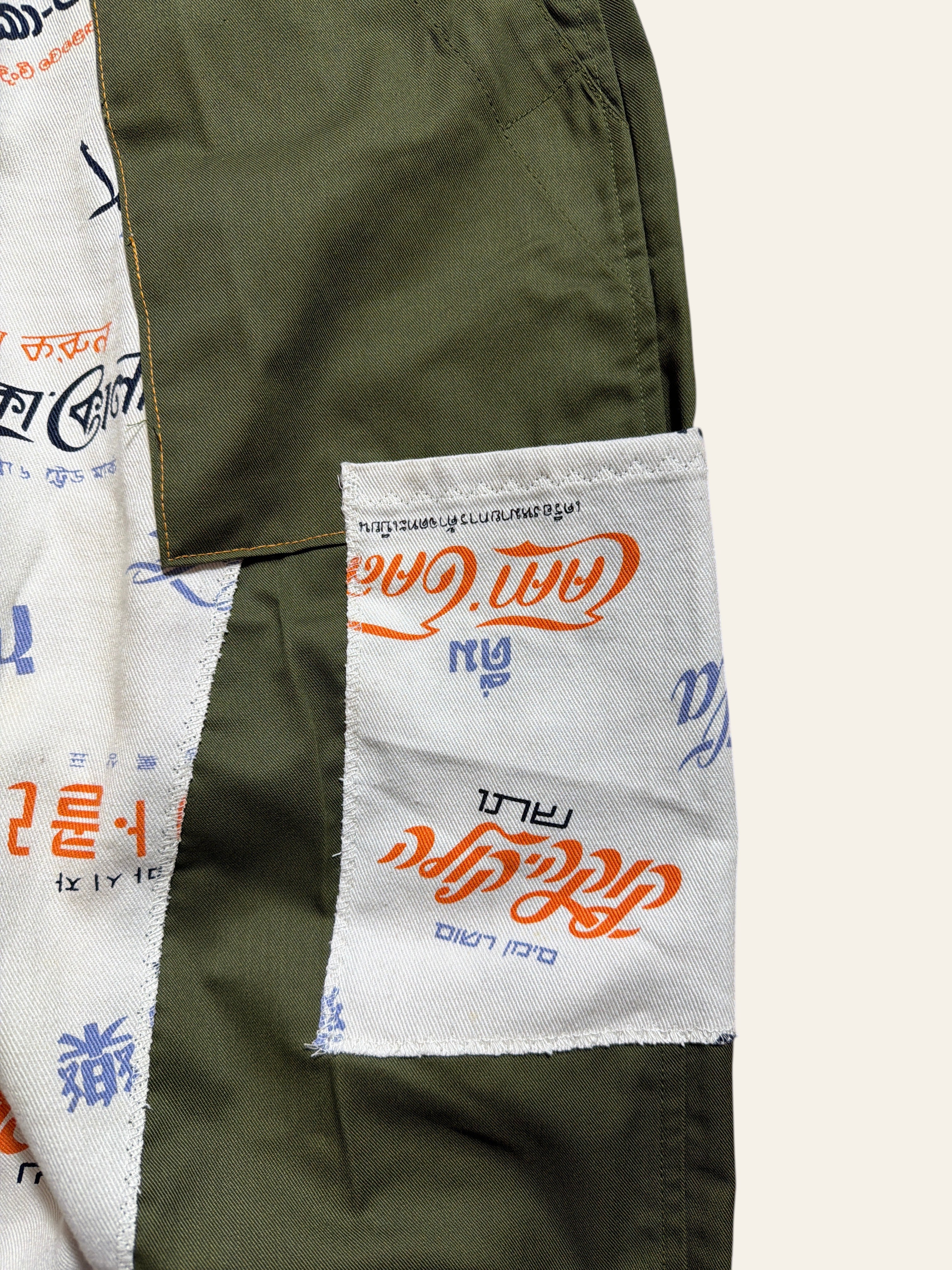 Lolly & Lotus Freedom Reworked Cola Worldwide Cargo trousers