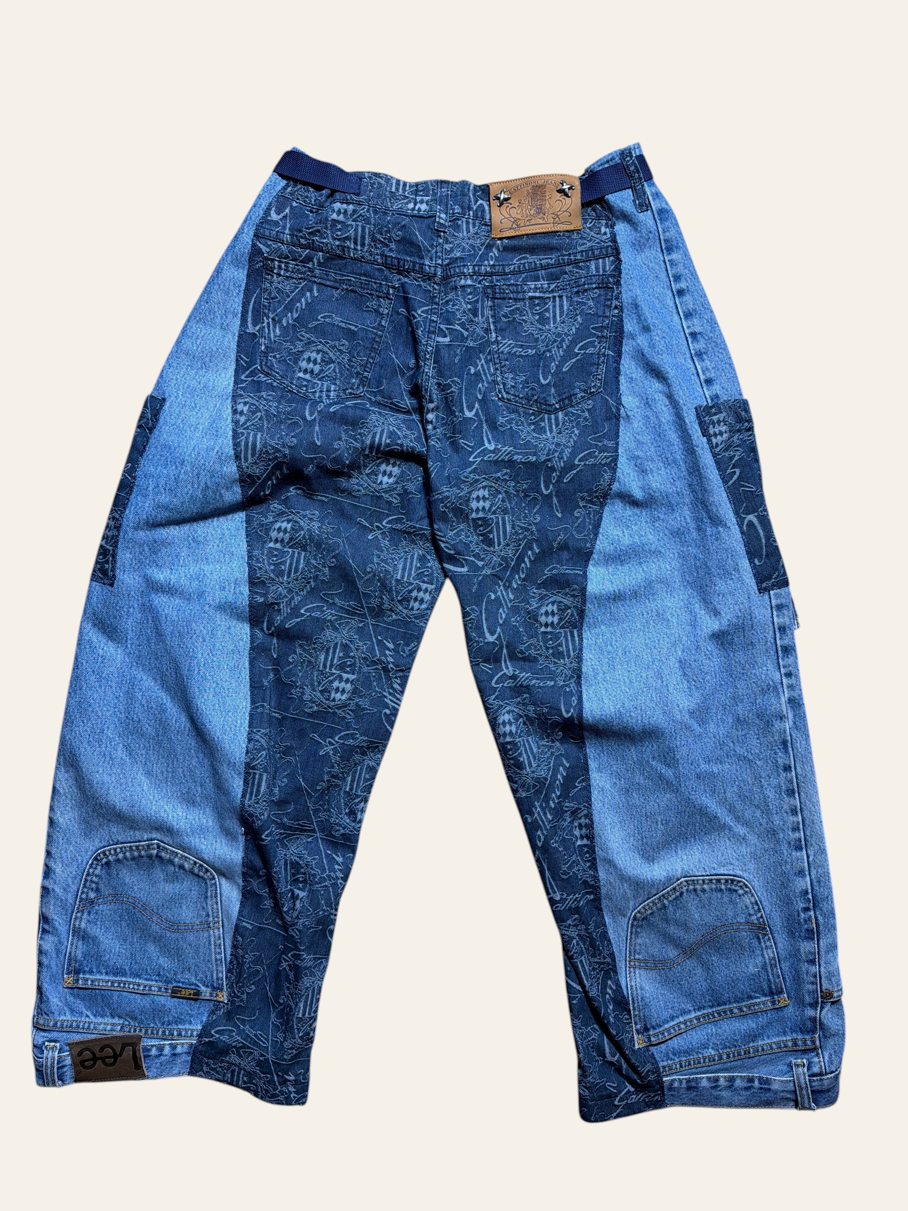 Lolly & Lotus Freedom Reworked Panelled Denim Trousers