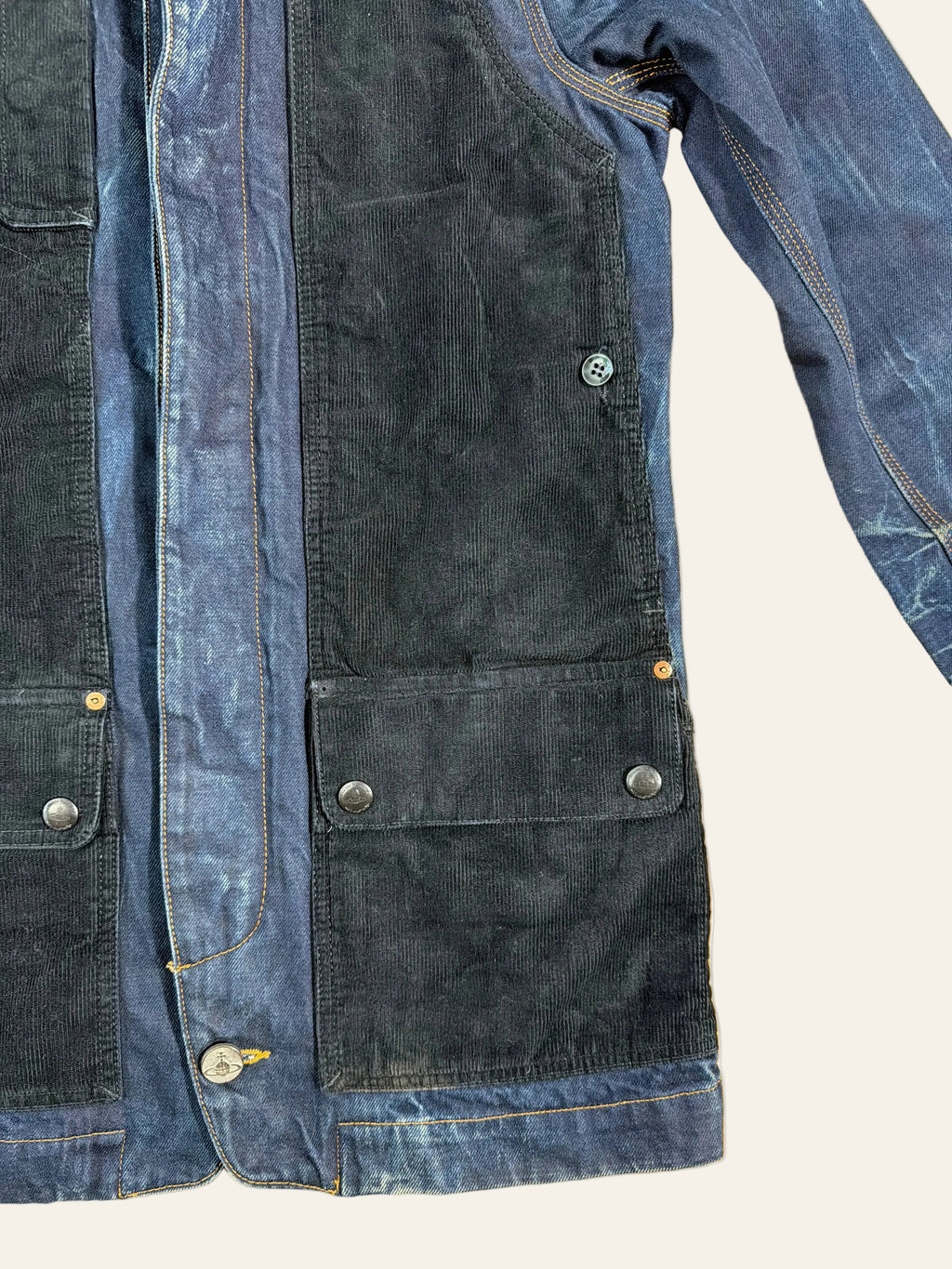 Vivienne Westwood Contrast Corduroy Panel Denim Field Jacket