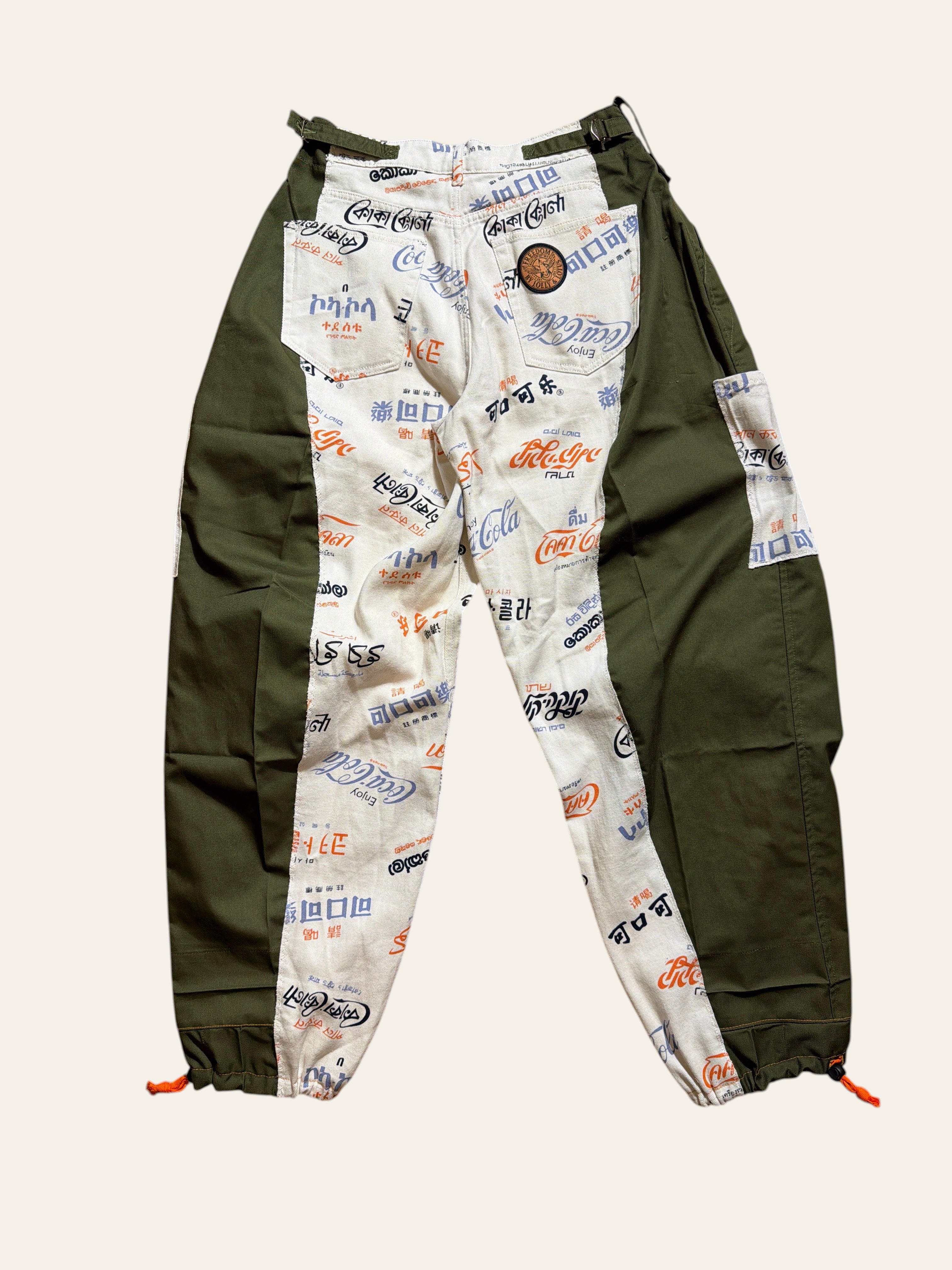 Lolly & Lotus Freedom Reworked Cola Worldwide Cargo trousers