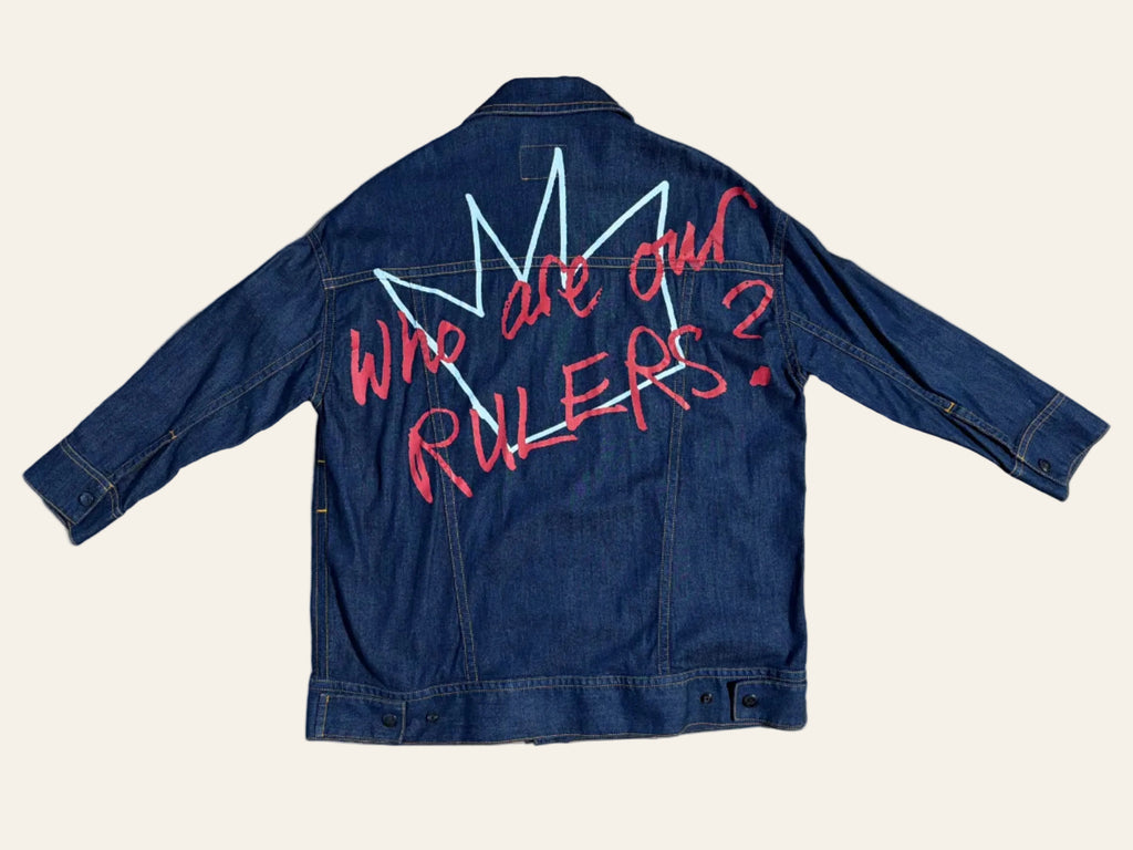 Vivienne Westwood Anglomania “Who Are Our Rulers?” Denim Jacket