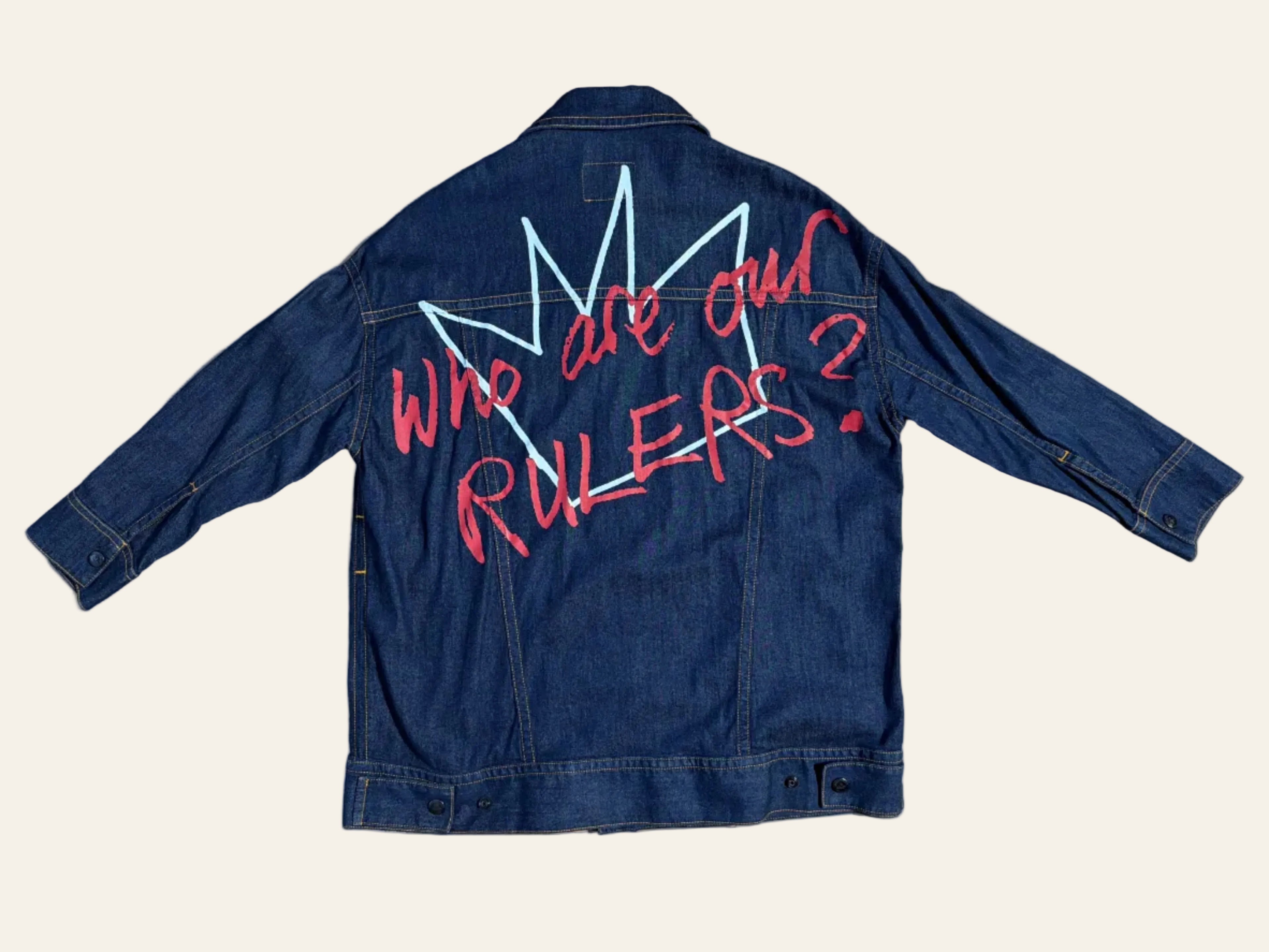 Vivienne Westwood Anglomania “Who Are Our Rulers?” Denim Jacket