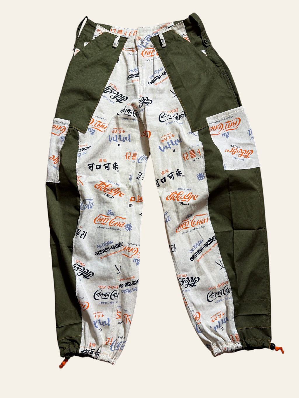 Lolly & Lotus Freedom Reworked Cola Worldwide Cargo trousers