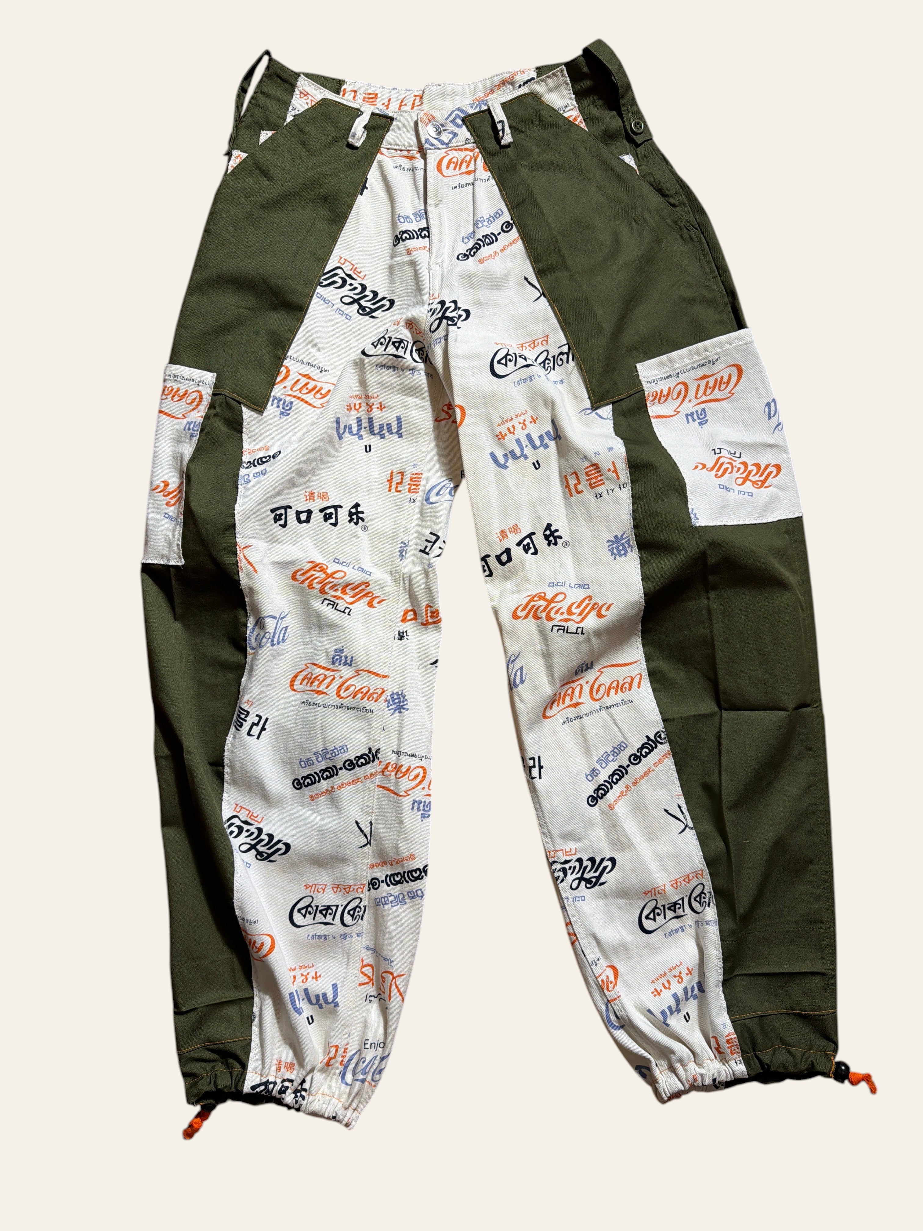 Lolly & Lotus Freedom Reworked Cola Worldwide Cargo trousers