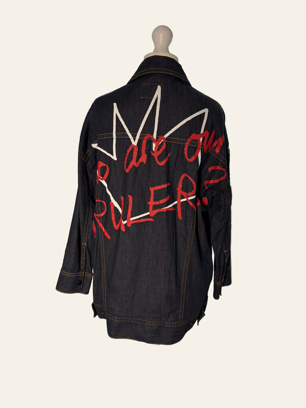 Vivienne Westwood Anglomania “Who Are Our Rulers?” Denim Jacket
