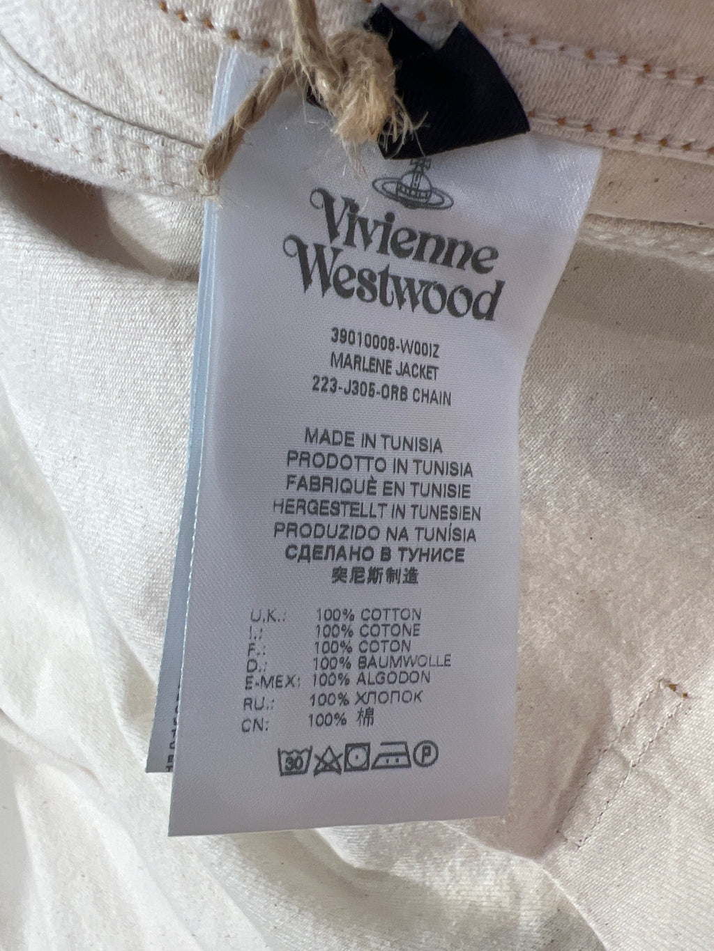 Vivienne Westwood Crazy Orb Printed Marlene Cropped Denim Jacket