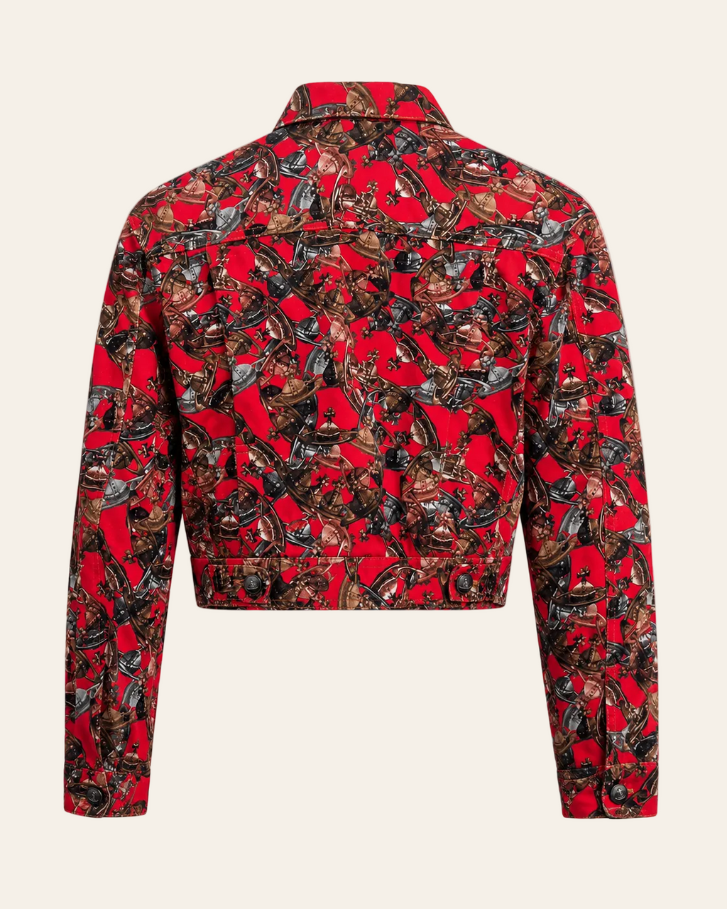 Vivienne Westwood Marlene Cropped Denim Jacket – Crazy Orb Print