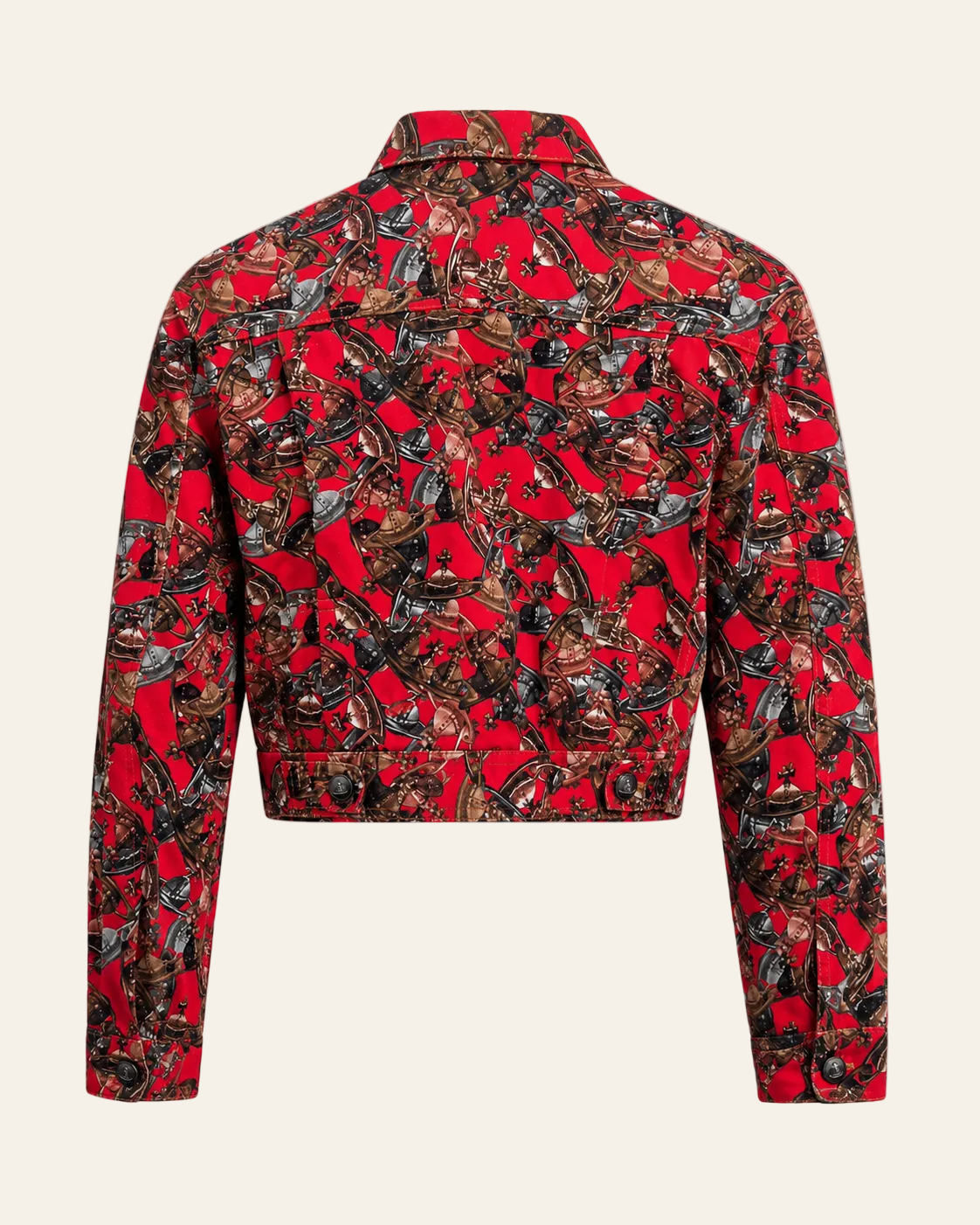 Vivienne Westwood Marlene Cropped Denim Jacket – Crazy Orb Print