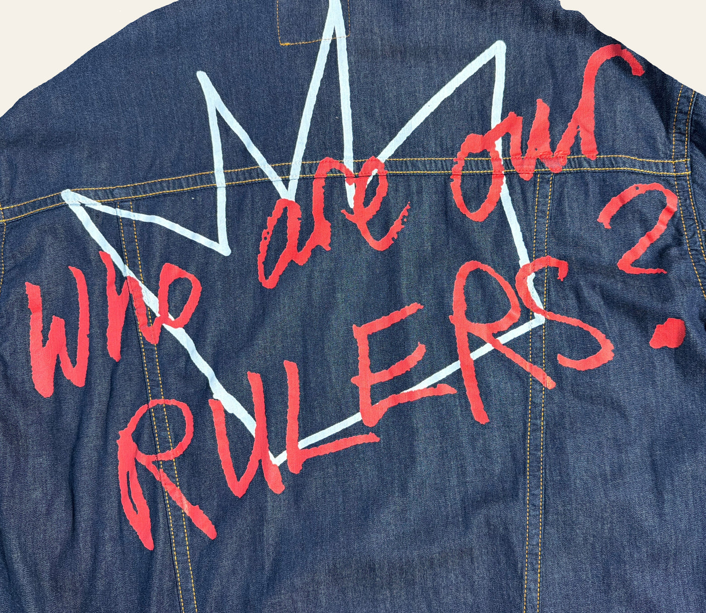 Vivienne Westwood Anglomania “Who Are Our Rulers?” Denim Jacket