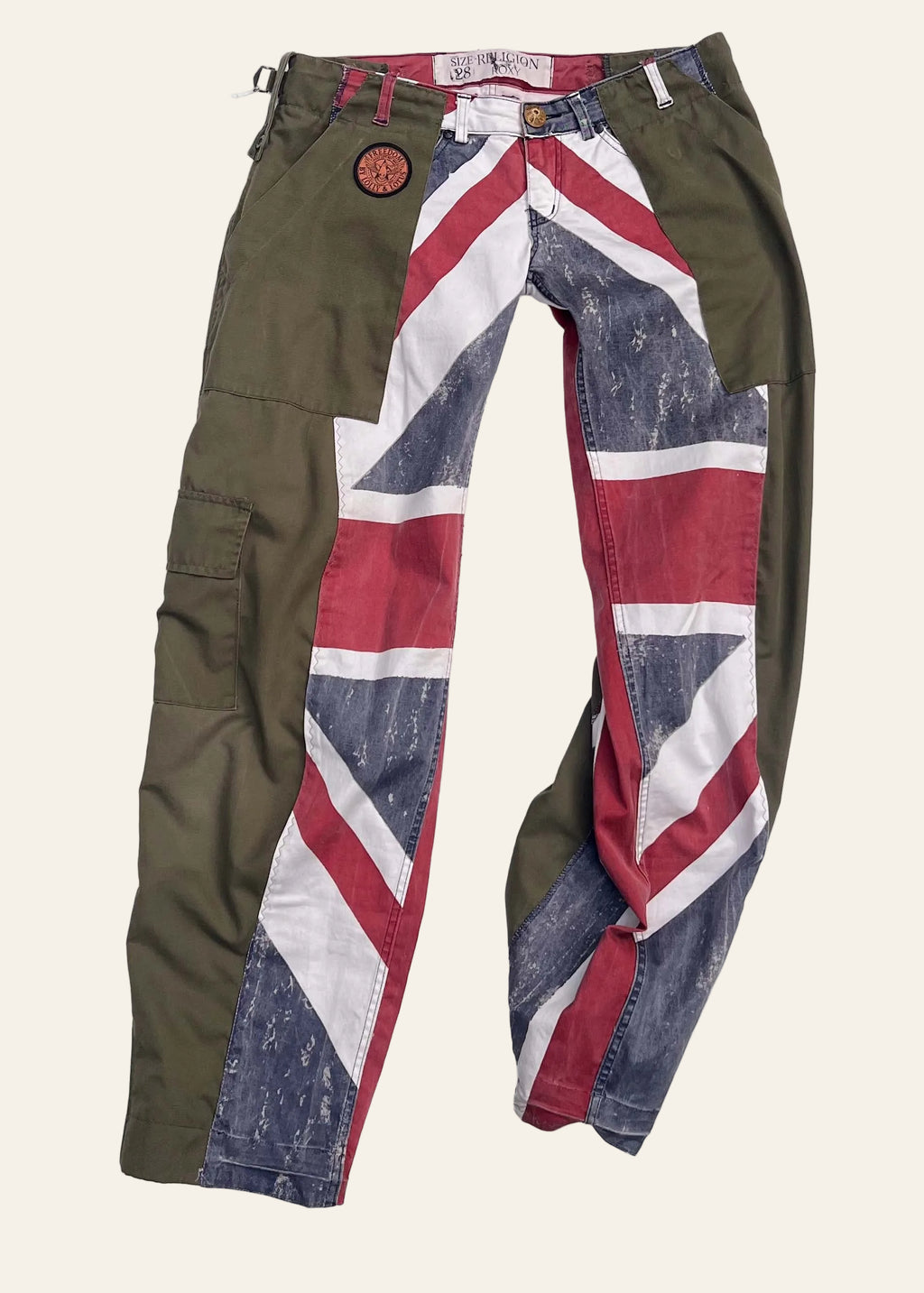 Lolly & Lotus Freedom Reworked Army Union Jack Jeans