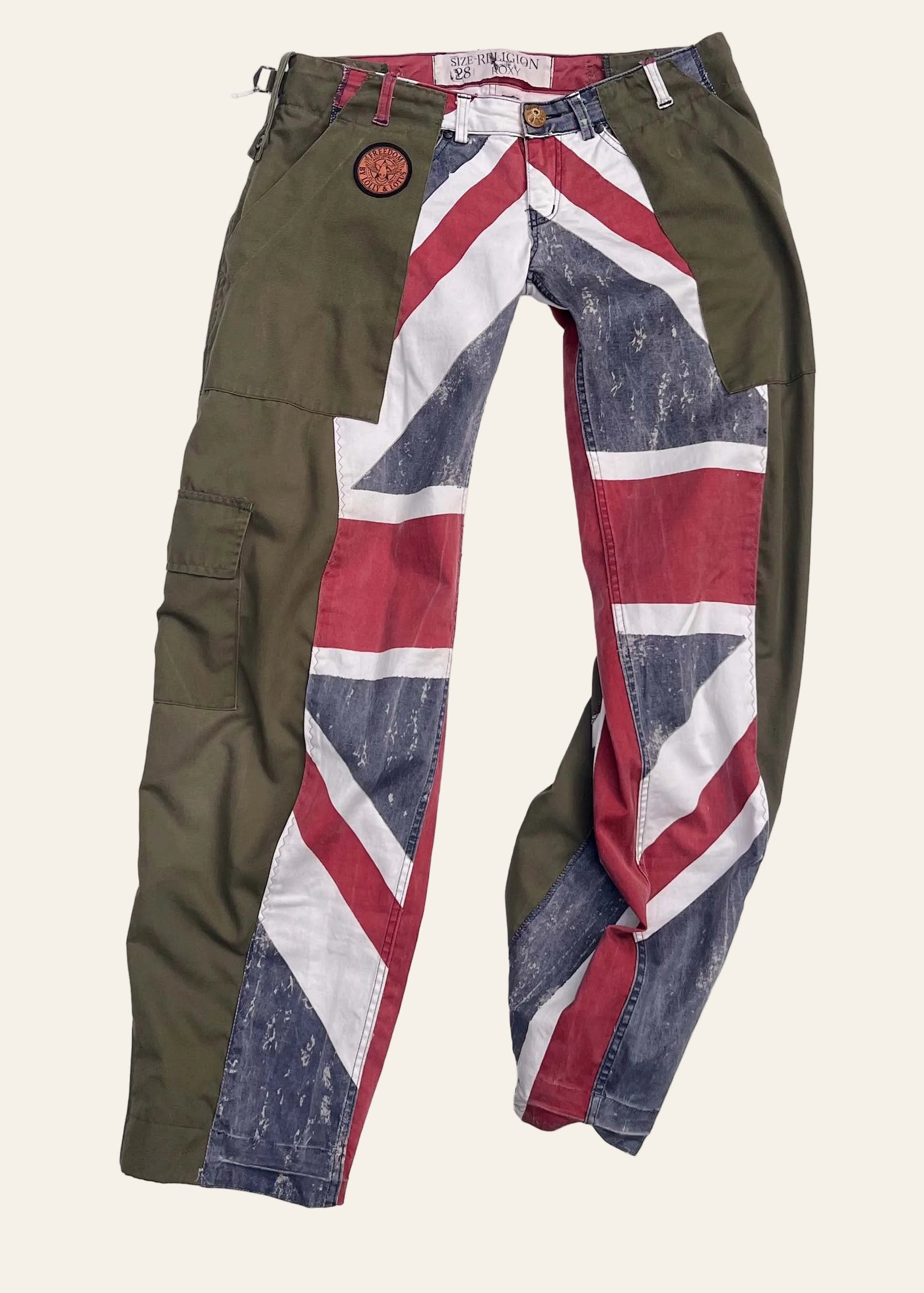 Lolly & Lotus Freedom Reworked Army Union Jack Jeans