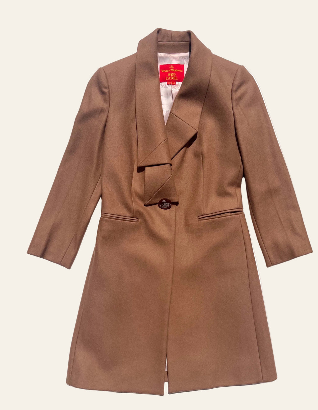Vivienne Westwood Red Label Camel Drape Collar Coat