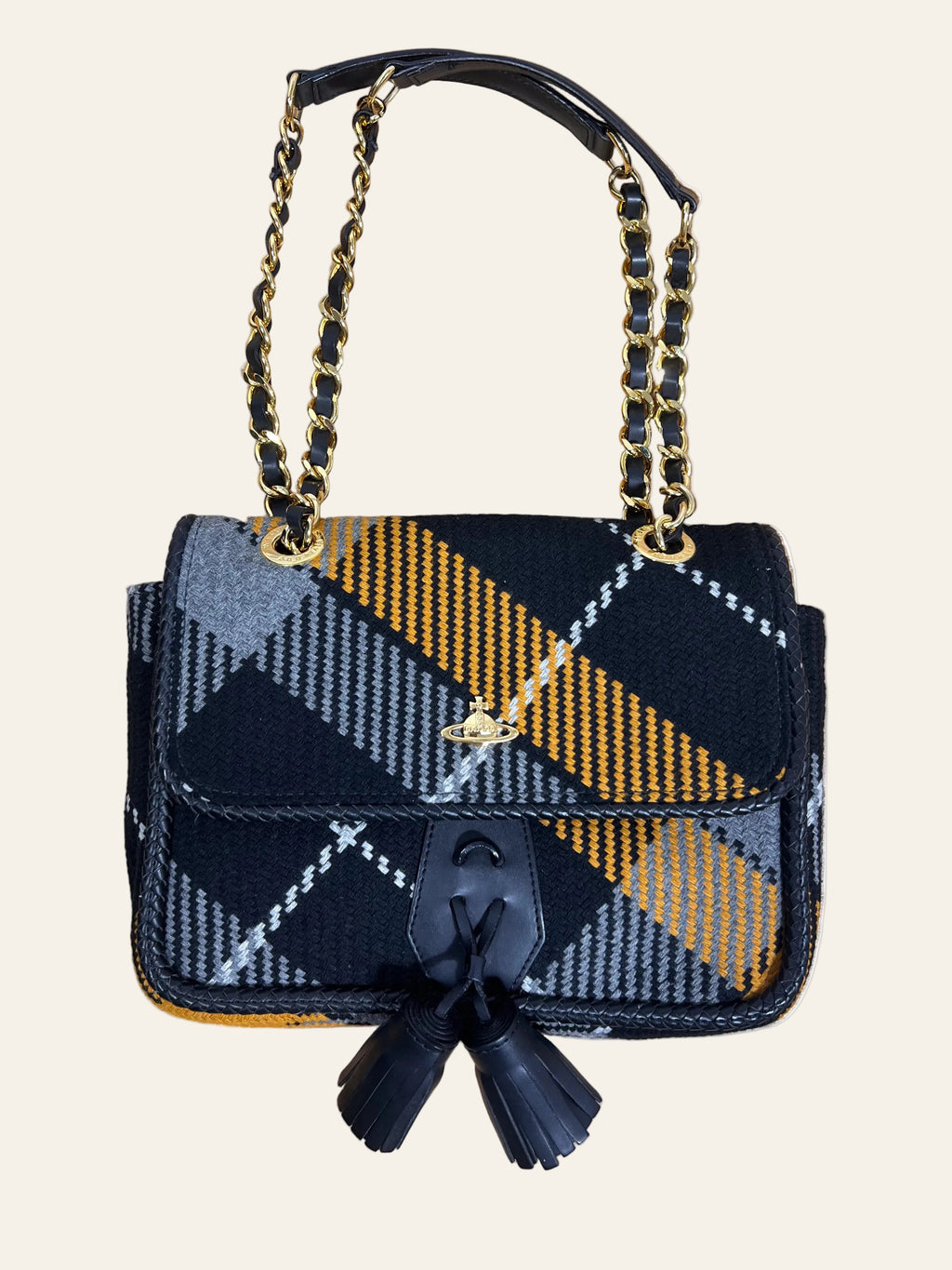 Vivienne Westwood MAN Tartan Chain Shoulder Bag