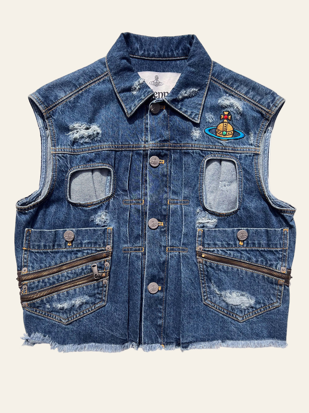 Vivienne Westwood Anglomania x Lee Punk Denim Waistcoat