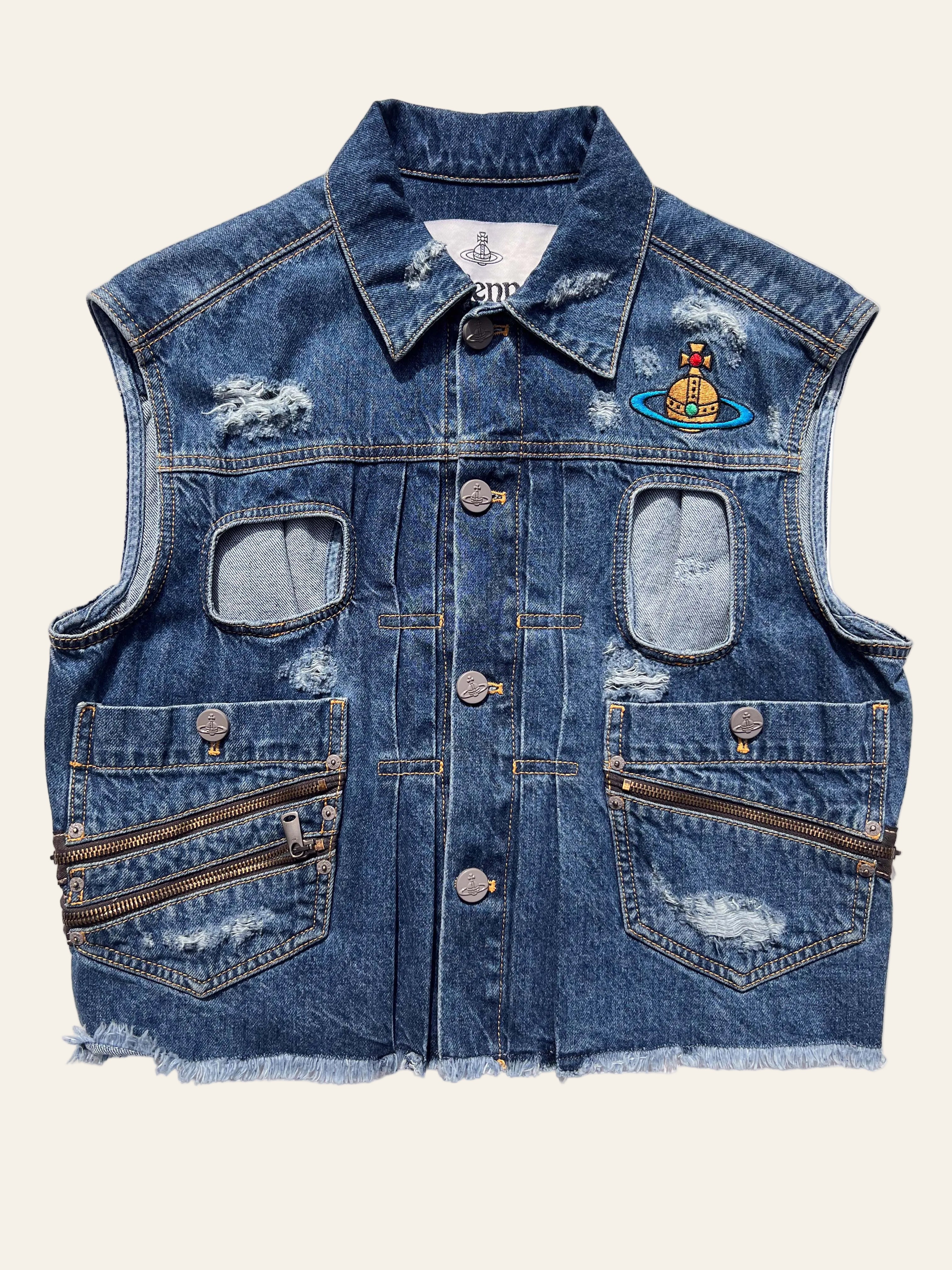 Vivienne Westwood Anglomania x Lee Punk Denim Waistcoat