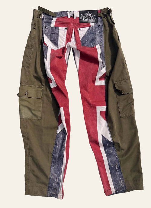 Lolly & Lotus Freedom Reworked Army Union Jack Jeans