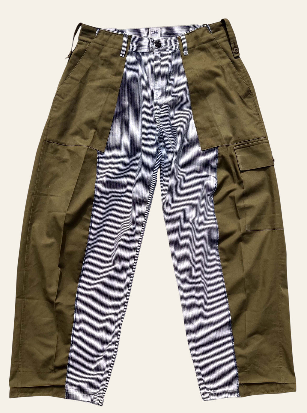 Lolly & Lotus Freedom Reworked Stripe & Khaki Jeans