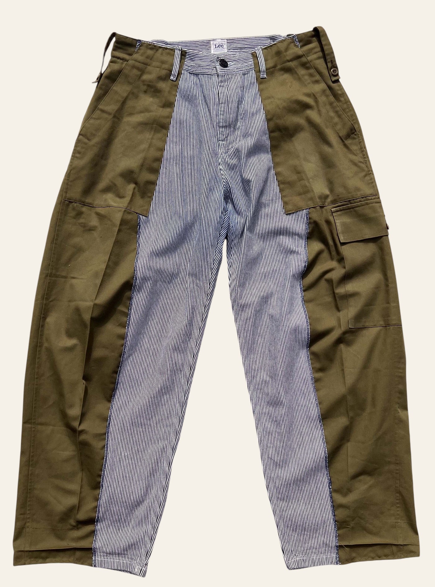 Lolly & Lotus Freedom Reworked Stripe & Khaki Jeans
