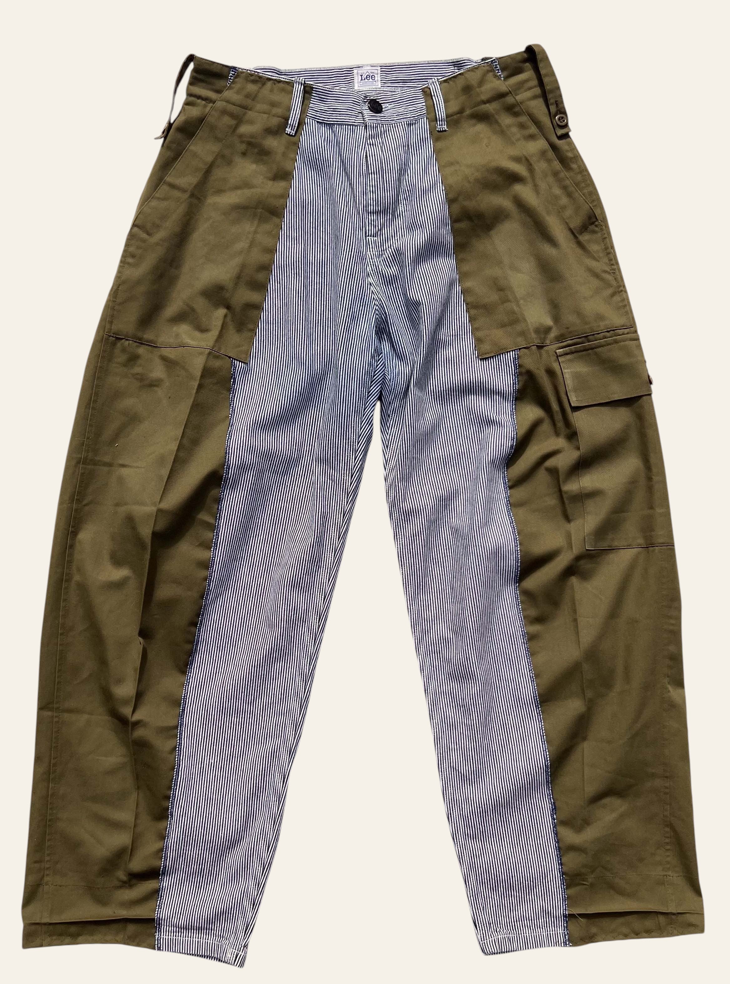 Lolly & Lotus Freedom Reworked Stripe & Khaki Jeans