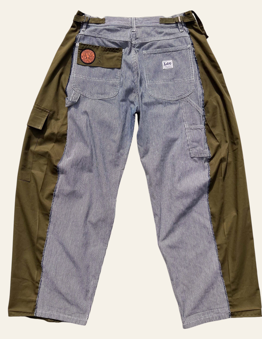 Lolly & Lotus Freedom Reworked Stripe & Khaki Jeans
