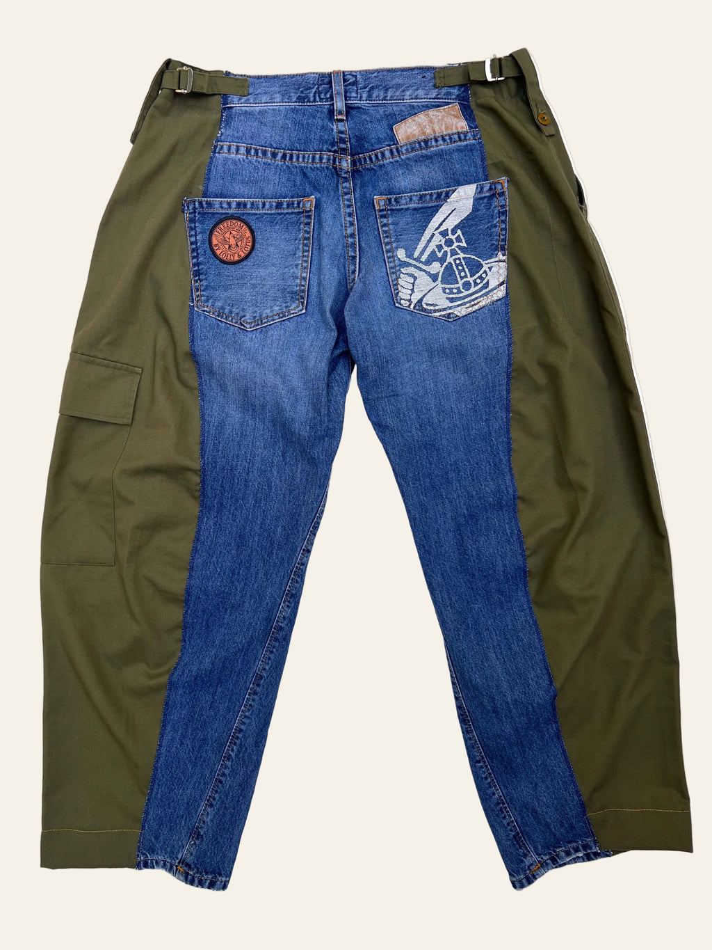 Lolly & Lotus Freedom Reworked Cutlass Cargo Jeans