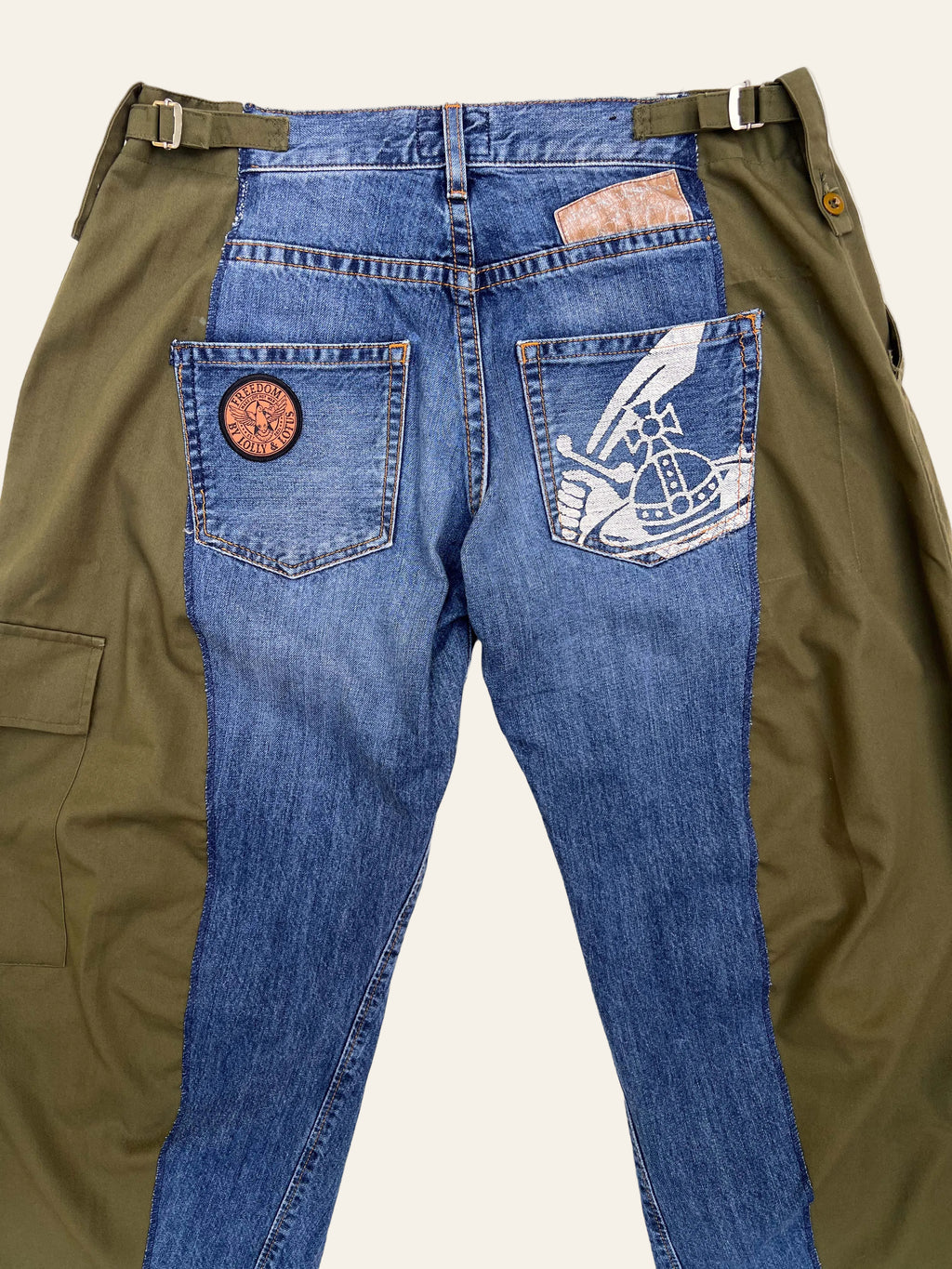 Lolly & Lotus Freedom Reworked Cutlass Cargo Jeans