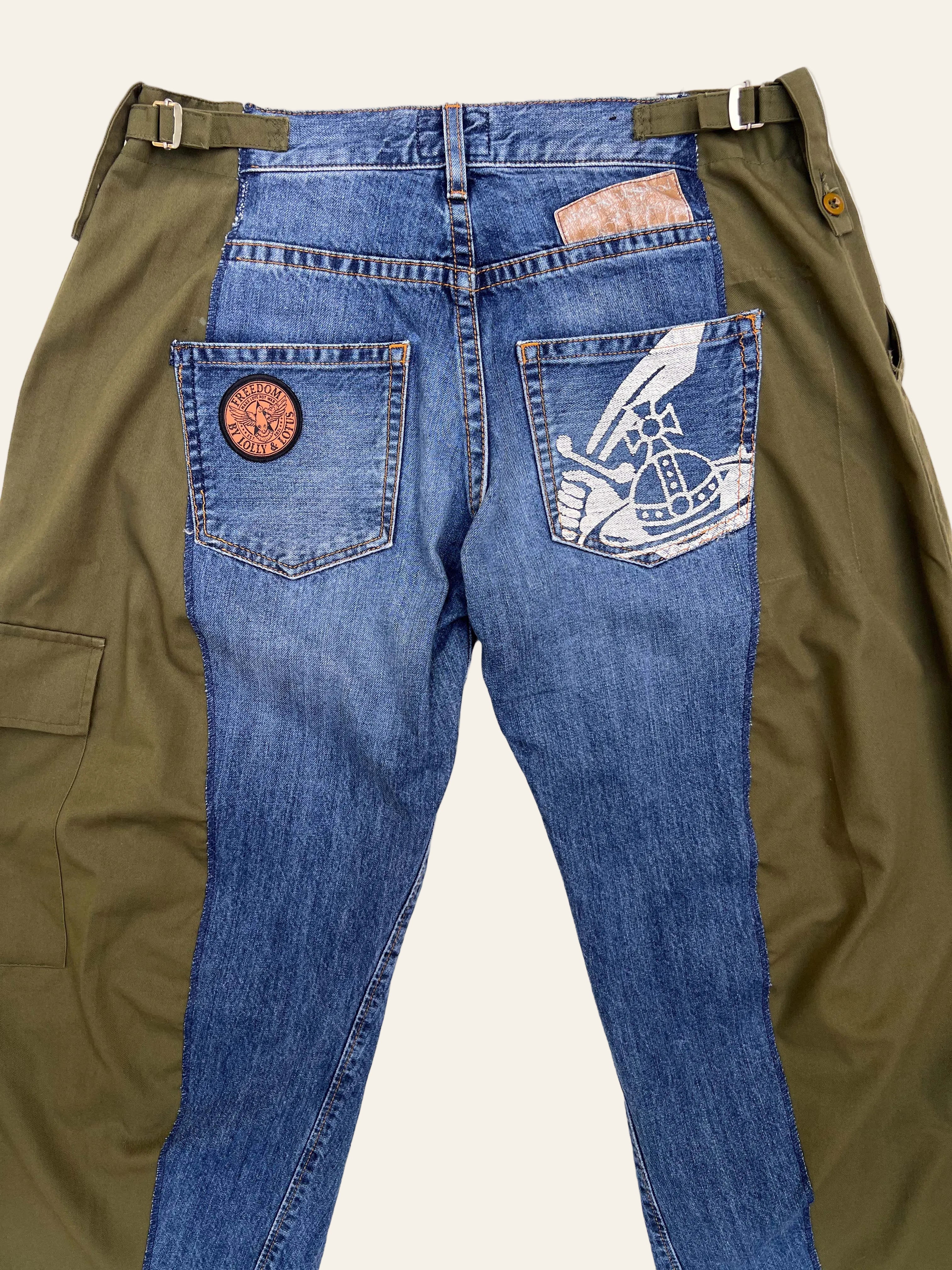 Lolly & Lotus Freedom Reworked Cutlass Cargo Jeans