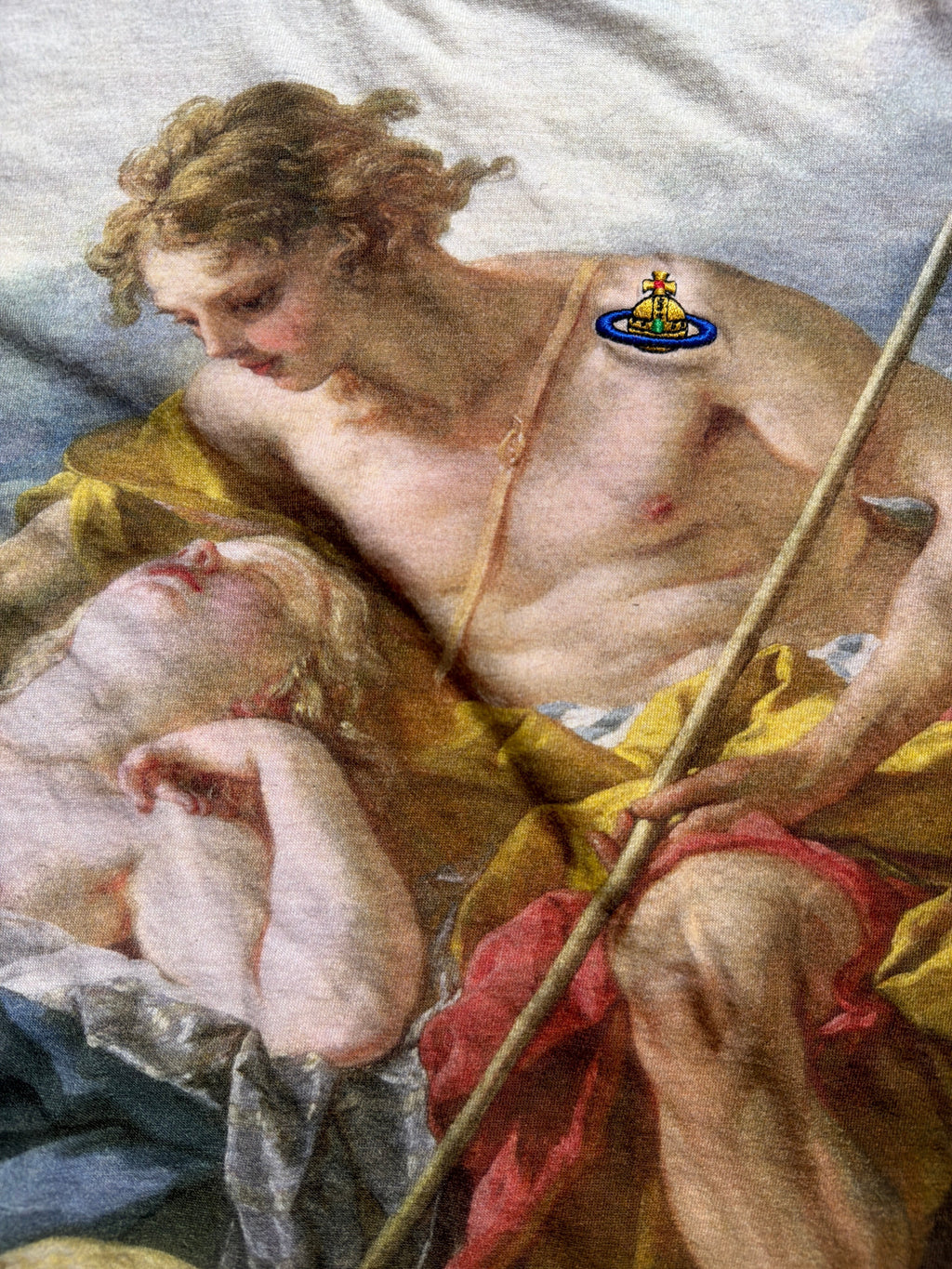 Lolly and Lotus Vivienne Westwood Boucher T-shirt featuring a classical painting print with an orb logo detail