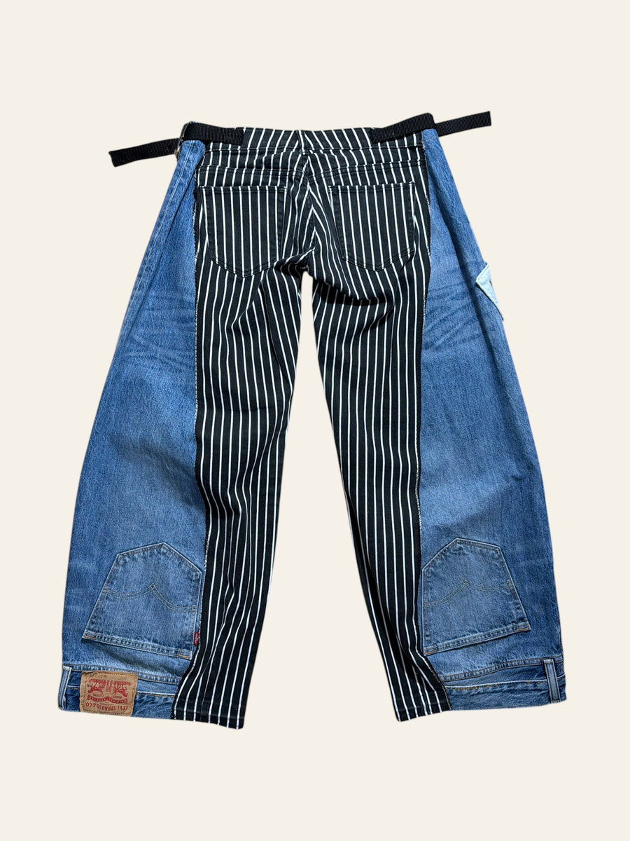Lolly & Lotus Freedom Reworked Striped Jeans