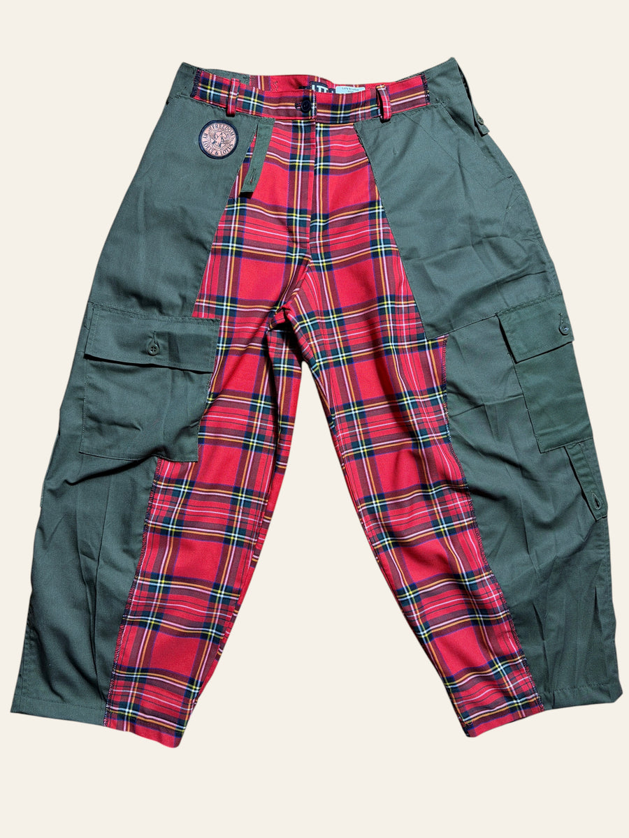 Lolly & Lotus Freedom Reworked Tartan Army Pants