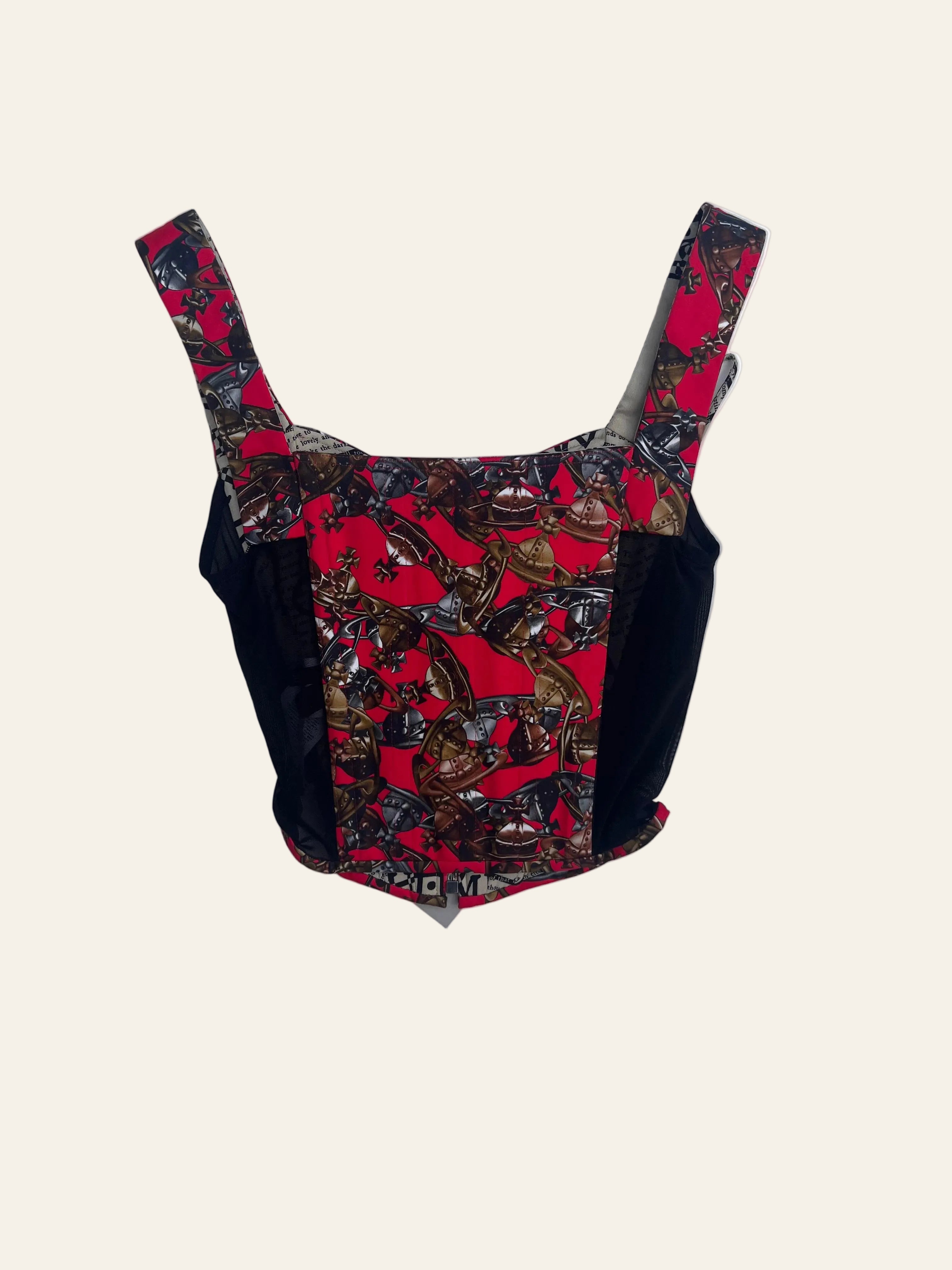 Vivienne Westwood Sonnet 18 Orb Print Corset Top