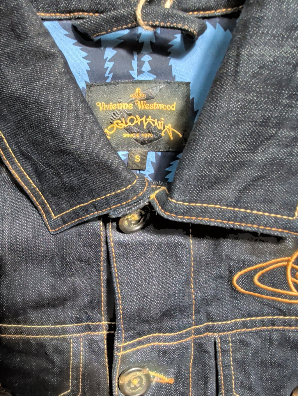 Vivienne Westwood Anglomania Skull Orb Classic Denim Jacket