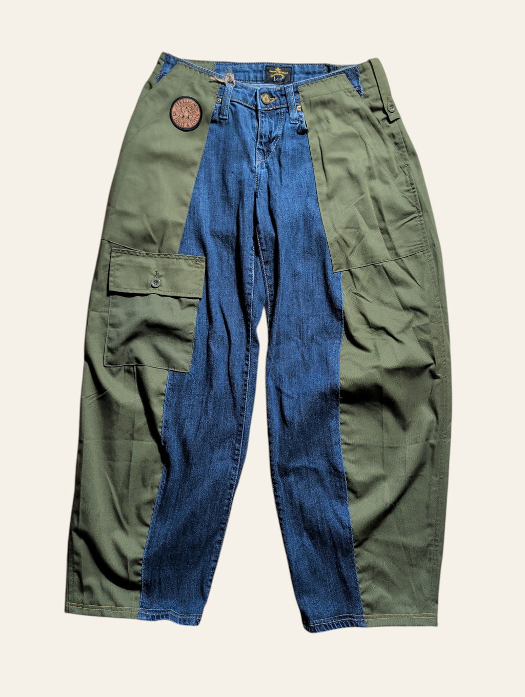 Lolly & Lotus Freedom Reworked Vintage army jeans