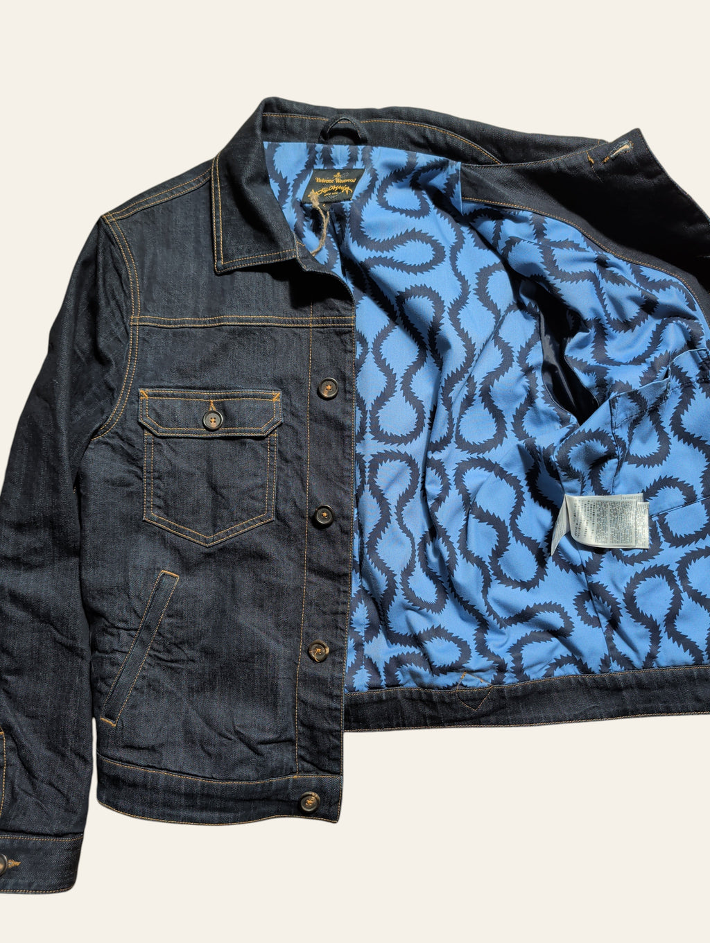 Vivienne Westwood Anglomania Classic Pleated Indigo Denim Jacket