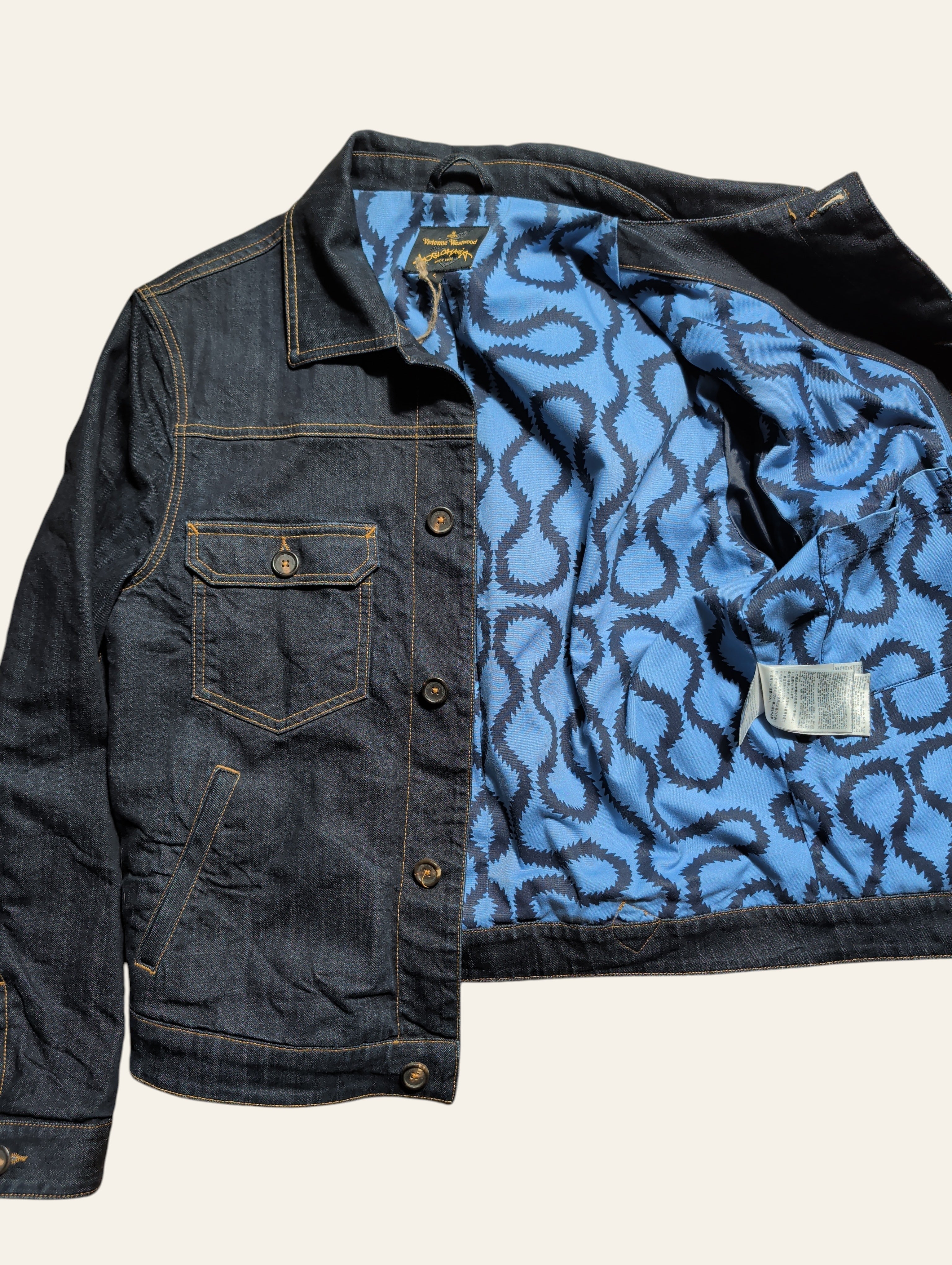 Vivienne Westwood Anglomania Classic Pleated Indigo Denim Jacket