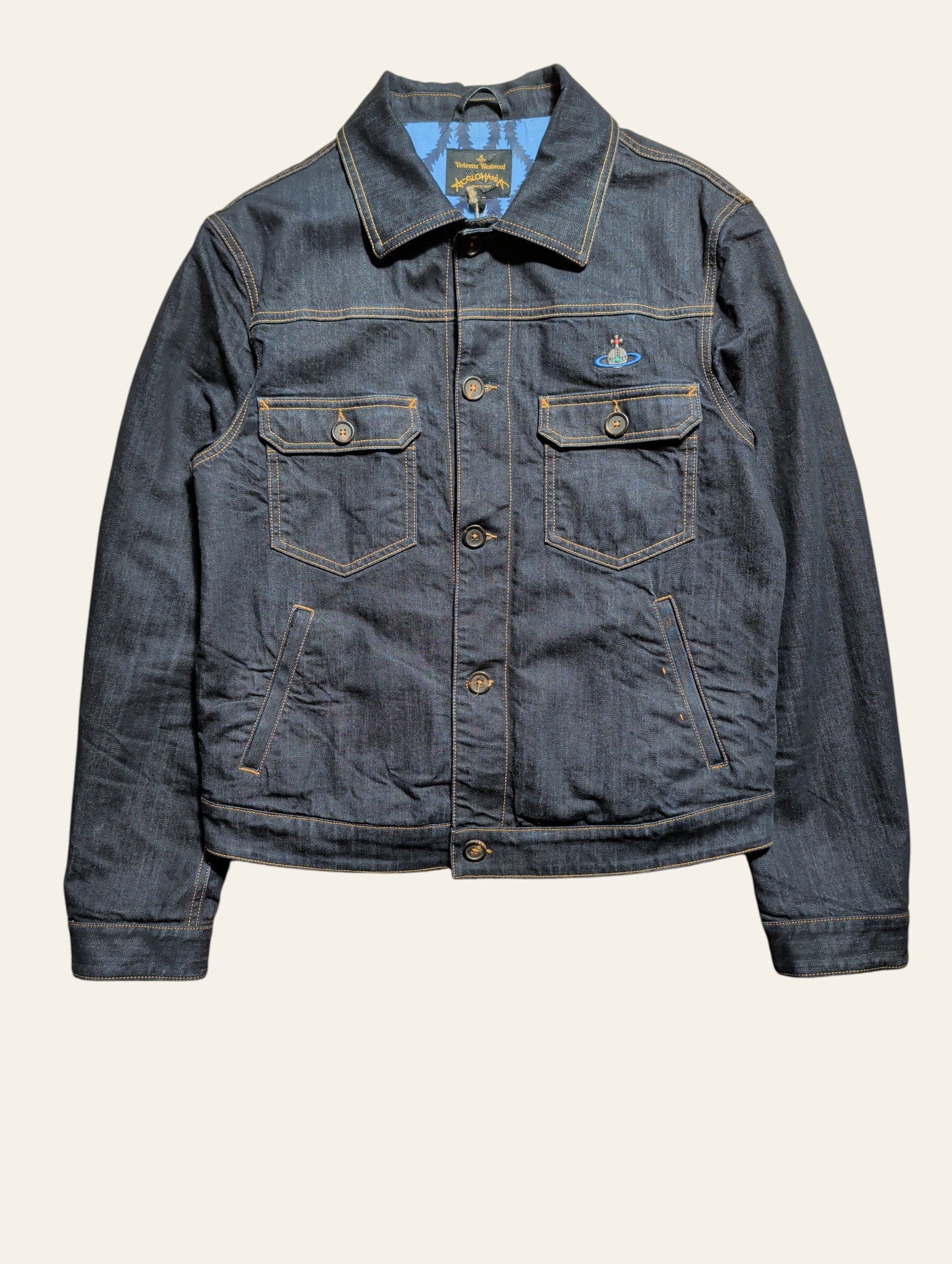 Vivienne Westwood Anglomania Classic Pleated Indigo Denim Jacket