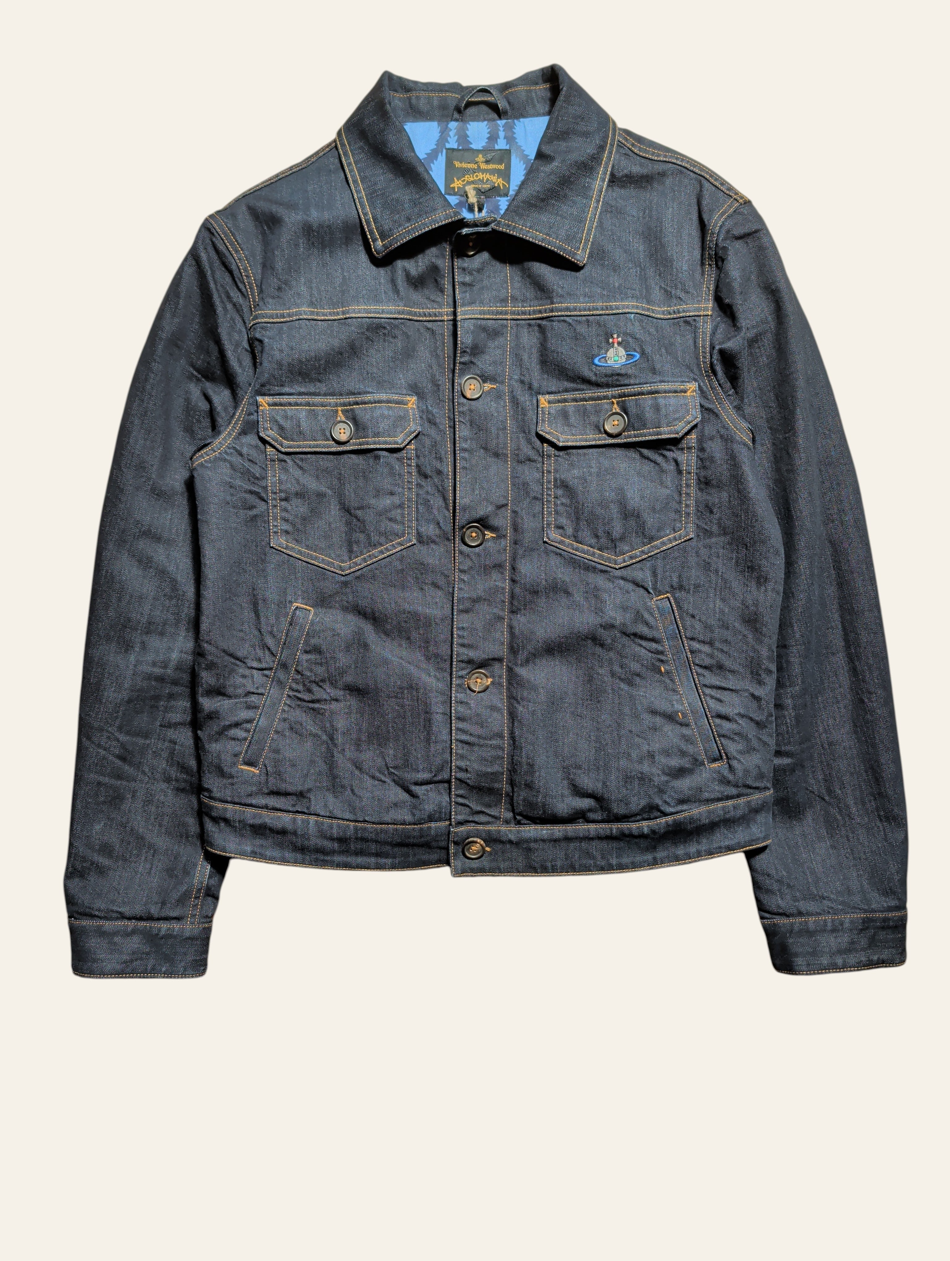 Vivienne Westwood Anglomania Classic Pleated Indigo Denim Jacket