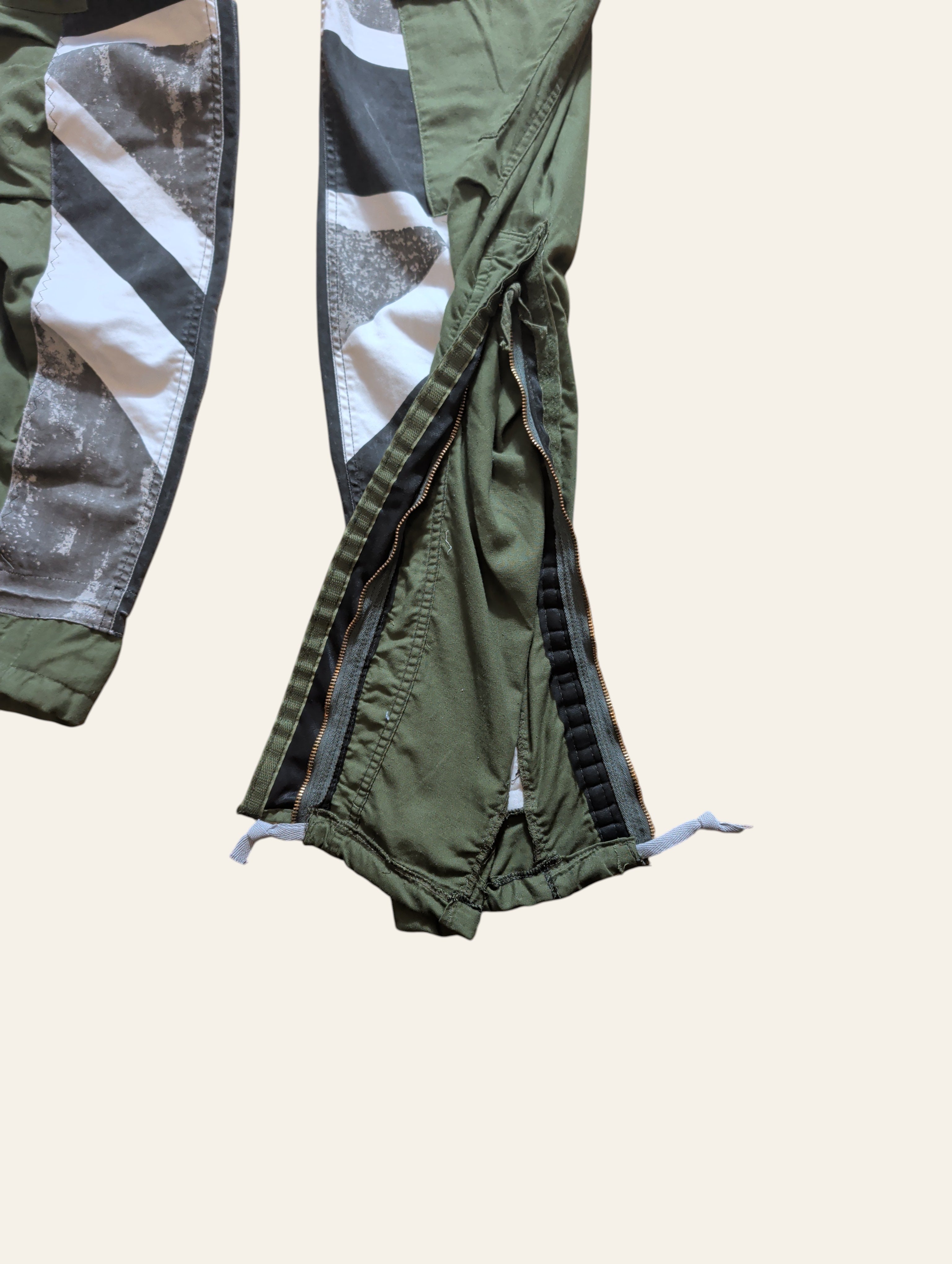 Lolly & Lotus Freedom Reworked Black and White Union Jack army pants