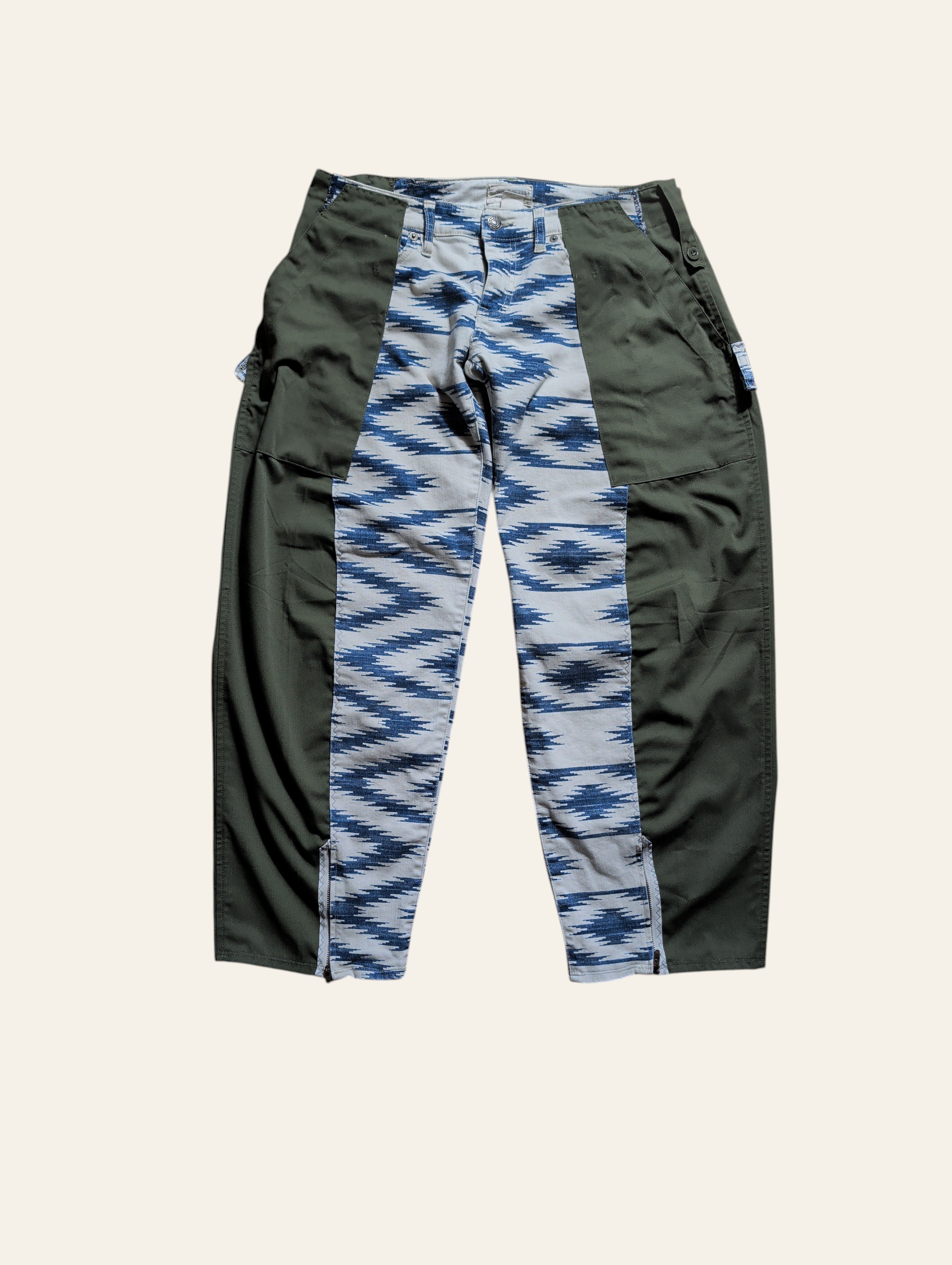 Lolly & Lotus Freedom Reworked zig-zag Army Pants