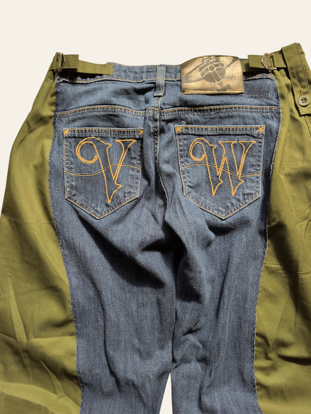 Lolly & Lotus Freedom Reworked Vintage army jeans