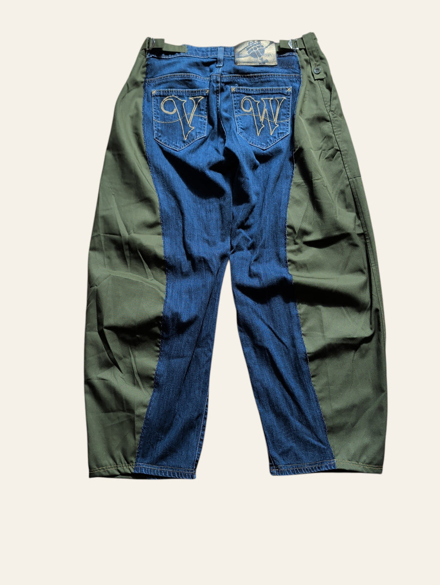 Lolly & Lotus Freedom Reworked Vintage army jeans