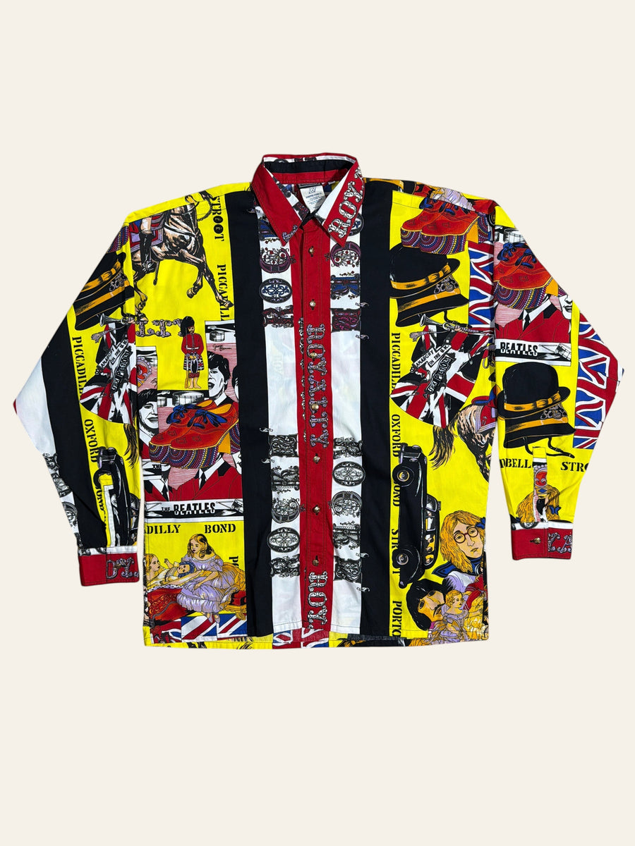 Vintage Versace Jeans Couture Beatles / Sex Pistols Print Shirt