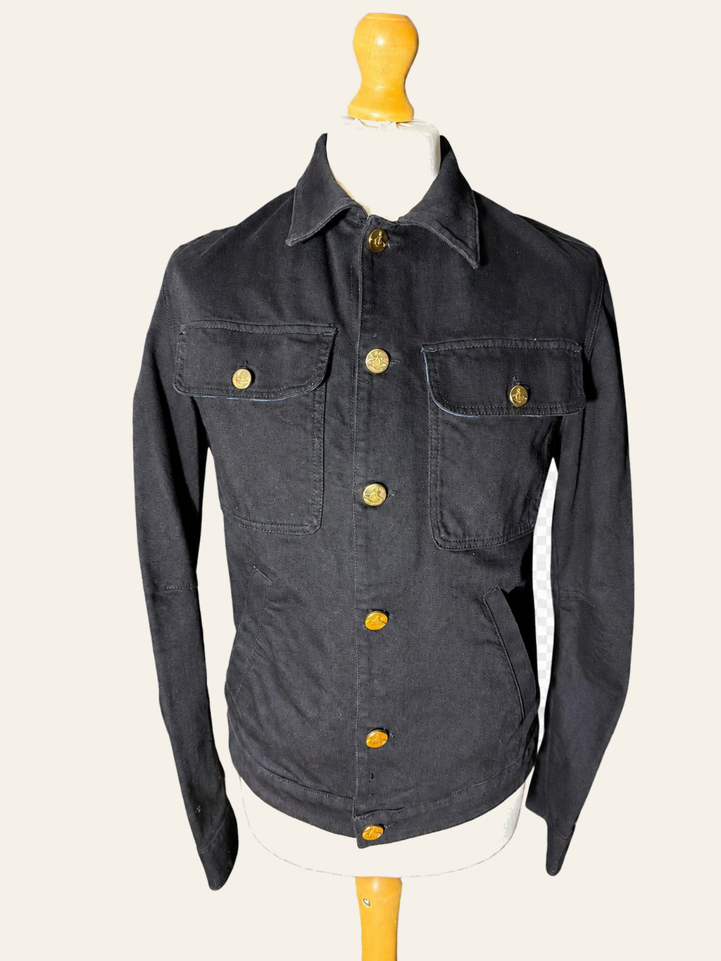 Vivienne Westwood Anglomania Too Fast to Live Too Young to Die jacket, front mannequin view.