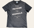 Vivienne Westwood MAN charcoal graphic T-shirt, flat front view.