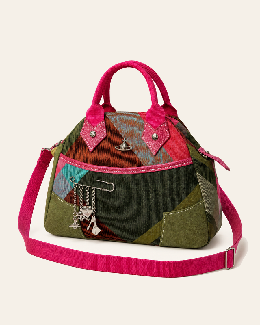 Vivienne Westwood Vintage Tartan handbag with charms